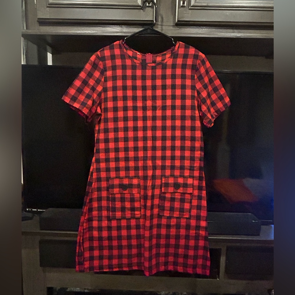 Red Plaid  Dress